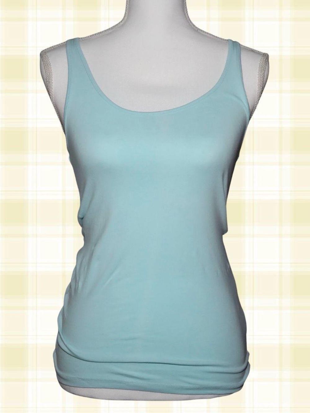 Women’s Light Blue Scoop Neck Tank Top